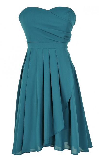 Stylish Simplicity Dress in Teal